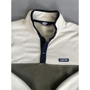 Lands‎ End Sweaters Men XL Green / Ivory Snap Button  Pockets